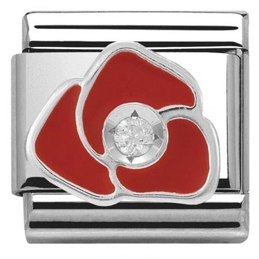 Image of Nomination Red Rose Charm