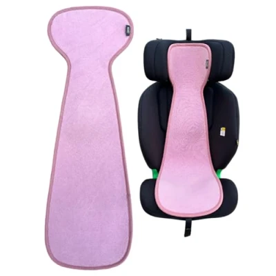 Image of HECKBO Children&#039;s seat pad Summer Anti Sweat for prams Group 2/3 car Children mat Girls Boys Pink
