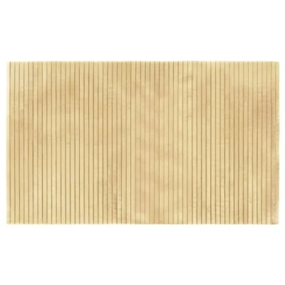 Image of vidaXL Light Nature Bamboo Area Rug Rectangular Carpet Runner with Anti Slip Backing for Living Room, Bedroom, Indoor/Outdoor