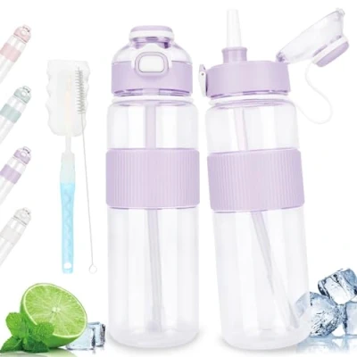 Image of Gobravio Water bottle 1l BPA Free Sports with Straw Leakproof drinking for Teenager, Adult, Sports, Outdoor, School