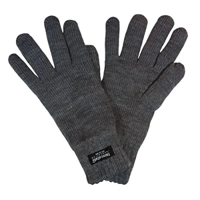 Image of Rjm Ladies Knitted Thinsulate Lined Gloves Grey