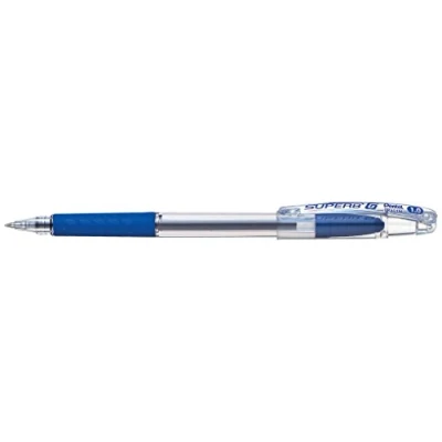 Image of Pentel Superb Grip Ball Pen 1.0mm Tip 0.5mm Line Blue Ref BK401M C [Pack of 12]