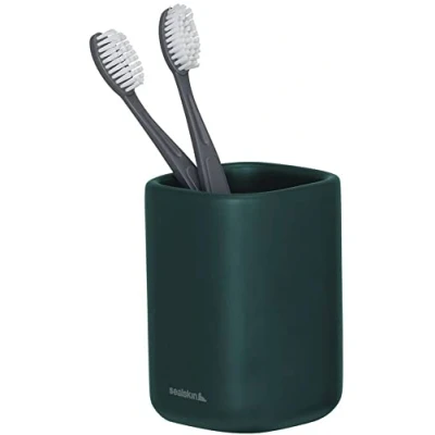 Image of Sealskin Mind Toothbrush tumbler freestanding Dark green, B x H T: 75 111 mm
