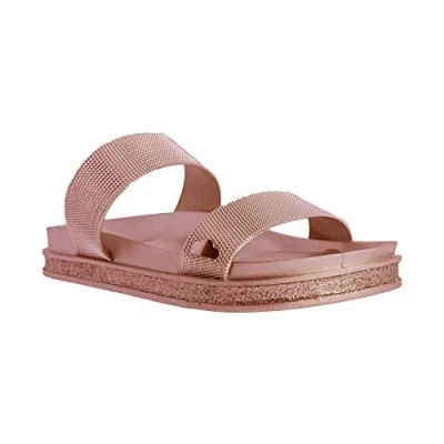 Image of DON ALGODON Corfu Flip Flops Women&#039;s Sandals, Bronze, 3 UK