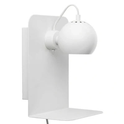 Image of FRANDSEN Ball USB wall light matt white