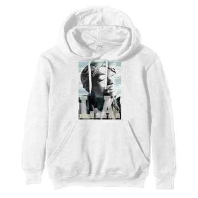 Image of Tupac 2PAC LA Skyline Hoodie XXL White