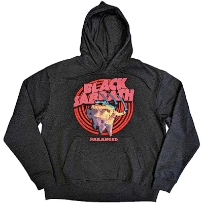 Image of Black Sabbath Unisex Adult Paranoid Hoodie (L) (Charcoal Grey)