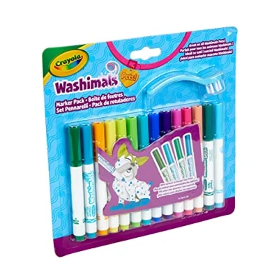 Image of CRAYOLA Washimals 919753.012 Felt Tip Pens Refill Pack of 14 White