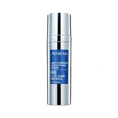 Image of Avon Anew Anti Wrinkle Smoothing Serum 30ml, Ageing Formula, 1.0% Retinol to Target Fine Lines, Boosts Collagen, Cruelty Free
