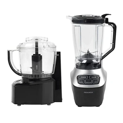 Image of Progress COMBO 7612 Compact Prep Pro Food Processor and Digital Blender Pro, Ideal for Mixing, Chopping Blending to Create Sauces, Smoothies, Dips