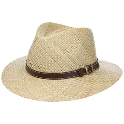 Image of Lipodo Carsell Traveller Straw Hat Women/Men Made in Italy Sun Summer Spring L (58 59 cm) Nature