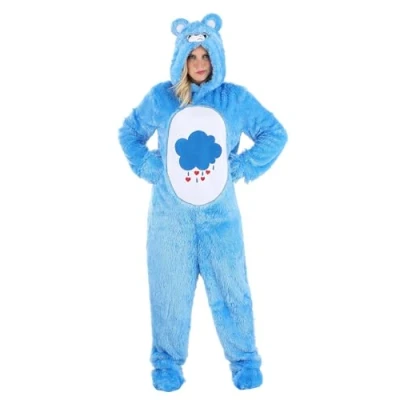 Image of Care Bears Classic Grumpy Bear Adult Fancy Dress Costume Large Blue