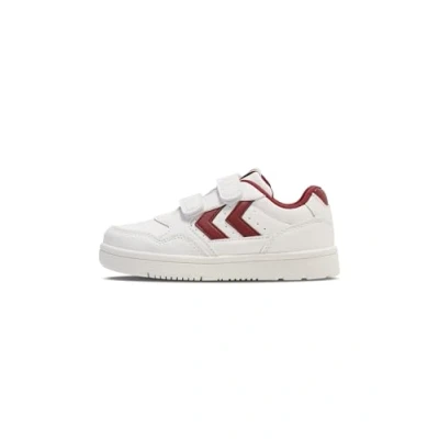 Image of hummel Unisex_Child Camden Jr Sneaker, White Red, 12.5 UK