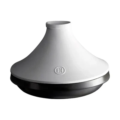 Image of Emile Henry Tajine Delight Black / White ø 20 cm 1.85 Liter