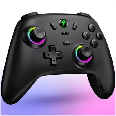 Image of HELLCOOL Switch Pro Controller with Hall Effect Joystick/6 Axis Motion/Turbo/Dual Vibration/RGB/Wake up,Wireless Compatible Switch/Lite/OLED,Android/IOS/Windows