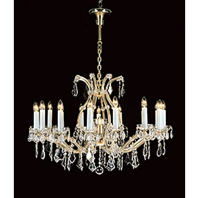 Image of Karlova Crystal Gold 17 Arm Chandelier