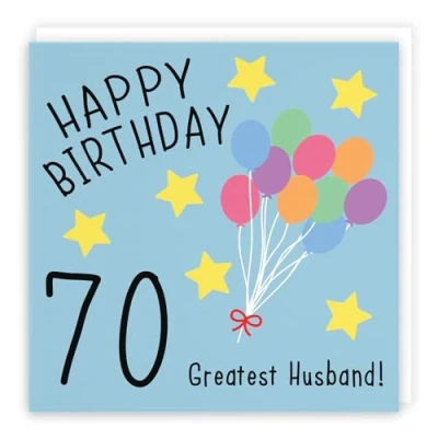 Image of Hunts England Husband 70th Birthday Card Happy 70 Greatest Original Collection Fun Age