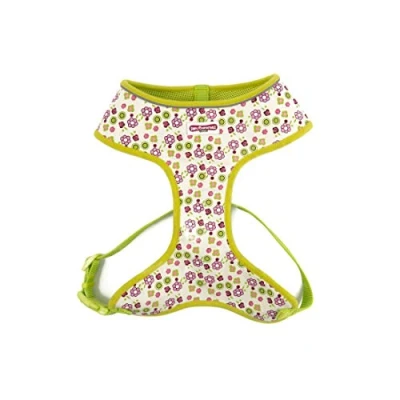 Image of Ancol Lime Flowers Dog Harness, Large/53 74 cm,