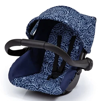 Image of Bayer Design 67903AA car seat Easy Go for Neo Vario pram with cover, doll accessories, blue pattern