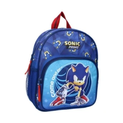 Image of mybagstory Sonic Backpack Blue Child School Kindergarten Daycare Nursery Primary Bag Boy size 29 cm Adjustable Straps Gift Idea, Blue, One