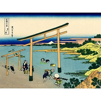 Image of Artery8 Hokusai 36 Views Fuji Noboto Bay Woodblock Japan Premium Wall Art Canvas Print 18X24 Inch