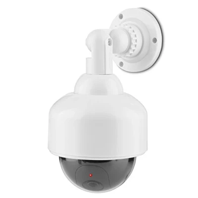 Image of VBESTLIFE Dummy Camera, Indoor/Outdoor Fake Dome Security Cameras with LED Flashing Light, 360 Degree Rotation Wireless Battery Powered Surveillance CCTV Camera