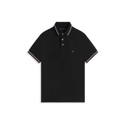 Image of Tommy Hilfiger Men&#039;s Tipped Slim FIT Polo MW0MW37346 S/S Polo, Black, M