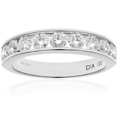 Image of Citerna White Gold Ring Premium Quality Eternity Engagement Rings Embellished with Cubic Zirconia Stunning and Durable for Women Branded Box Included