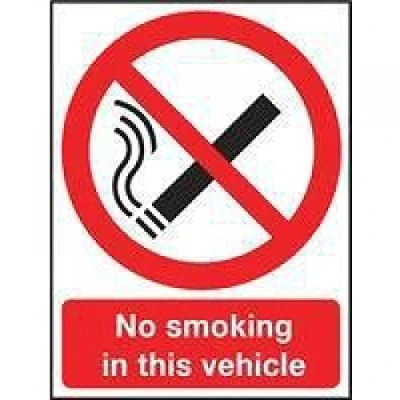 Image of Self Adhesive Safety Sign No Smoking, 210mm x 148mm