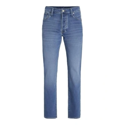 Image of JACK&amp;JONES PLUS Men&#039;s Jjimike Jjicon I.k. Sq 027 Pls Jeans, Blue Denim, 40 W/32 L