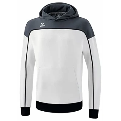 Image of Erima Men&#039;s „CHANGE hooded sweatshirt, white/slate grey/black, XL