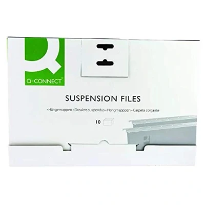 Image of Q Connect Foolscap Tabbed Suspension Files (Pack of 10) KF21018