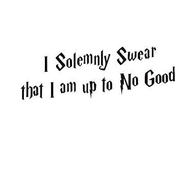 Image of I Solemnly Swear Am Upto No Good Harry Wall Sticker