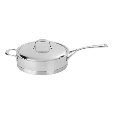 Image of Demeyere Atlantis 7 24cm 18/10 Stainless Steel Saute Pan With Lid (40850 342 0)