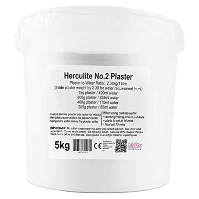 Image of Herculite No. 2 Plaster Powder for 3D Casting Sculpting (5kg Container)
