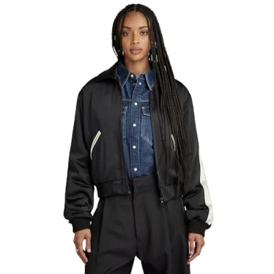 Image of G Star RAW Womens Souvenir Bomber Black Size Small