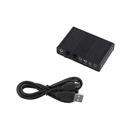 Image of Sound Card, 6 Channel Audio Card USB External S/PDIF Optical Output Adapter 2.0 Recording for PC/Laptop