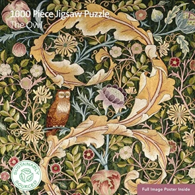 Image of Adult Sustainable Jigsaw Puzzle V&amp;a: The Owl: 1000 Pieces. Ethical, Sustainable, Earth Friendly