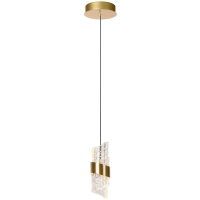 Image of Lucide KLIGANDE Pendant light 13 cm LED 1x9W 2700K Matt Gold / Brass