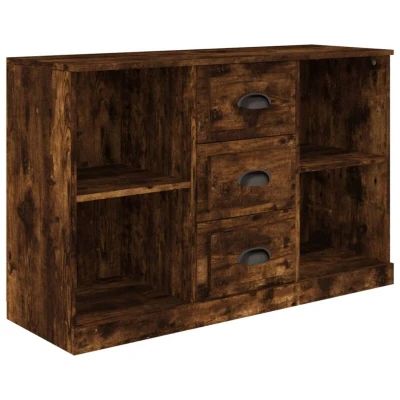 Image of vidaXL Sideboard Smoked Oak 104.5x35.5x67.5 cm Engineered Wood