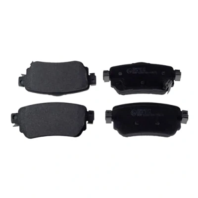 Image of D40604CA0A, D40604CA0B, D40604CA0C, D40604EA0A, D40604EA0B Brake pad set BLUE PRINT ADN142177 Rear Axle with acoustic wear warning NISSAN: Qashqai 2