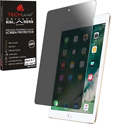 Image of TECHGEAR Anti Spy Screen Protector for iPad Air 9.7&quot;, 2, 6 PRIVACY Glass Edition Genuine Tempered Guard Cover Compatible with Apple 9.7&quot; 2