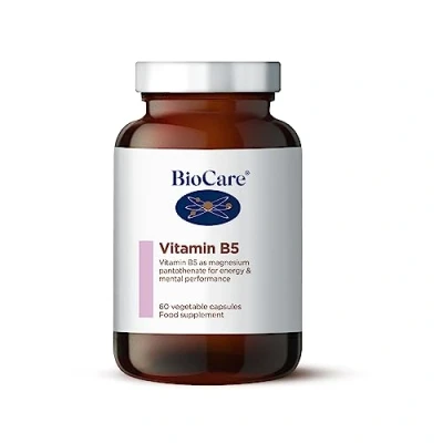 Image of BioCare Vitamin B5 as Magnesium Pantothenate for Energy &amp; Mental Performance 60 Capsules