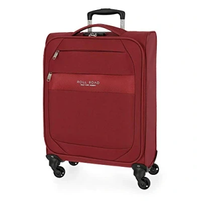 Image of Roll Road Royce Red Cabin Suitcase 40 x 55 20 cm Soft Polyester Combination lock 39 Litre 2.1 kg 4 Wheels Hand Luggage