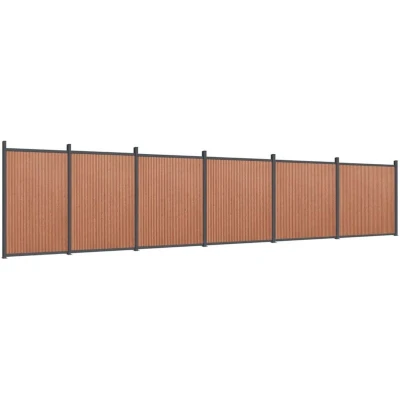 Image of vidaXL Fence Panel Brown 1045x186 cm WPC