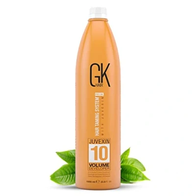 Image of GK Hair Global Keratin Creme 10 Volume Developer 33.8 Fl Oz for Coloring Bleach High Performance Long Lasting Semi Permanent Color Toner Dye