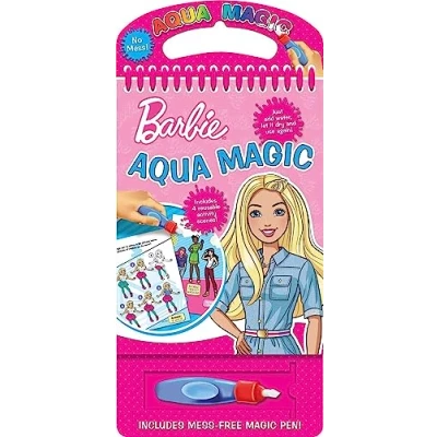 Image of Quickdraw Barbie Aqua Magic Kids Activity Art Pad Colouring Set Movie Painting &amp; Puzzle Book With Pen