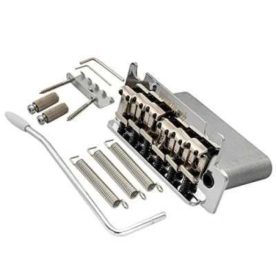 Image of Wilkinson WOV05 54mm(2 1/8 inch) Vintage 2 Point Tremolo Bridge for MIJ/MIK Strat Electric Guitar, Chrome