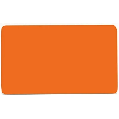 Image of Trendi 2 Gang Artistic Modern Glossy Tactile Double Blanking Plate Orange
