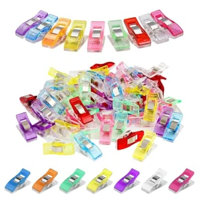 Image of Sewing Clips for Fabric Quilting Wonder Plastic Crafting Sewing,Dressmaking Crafting,Hanging Objects 10 pcs